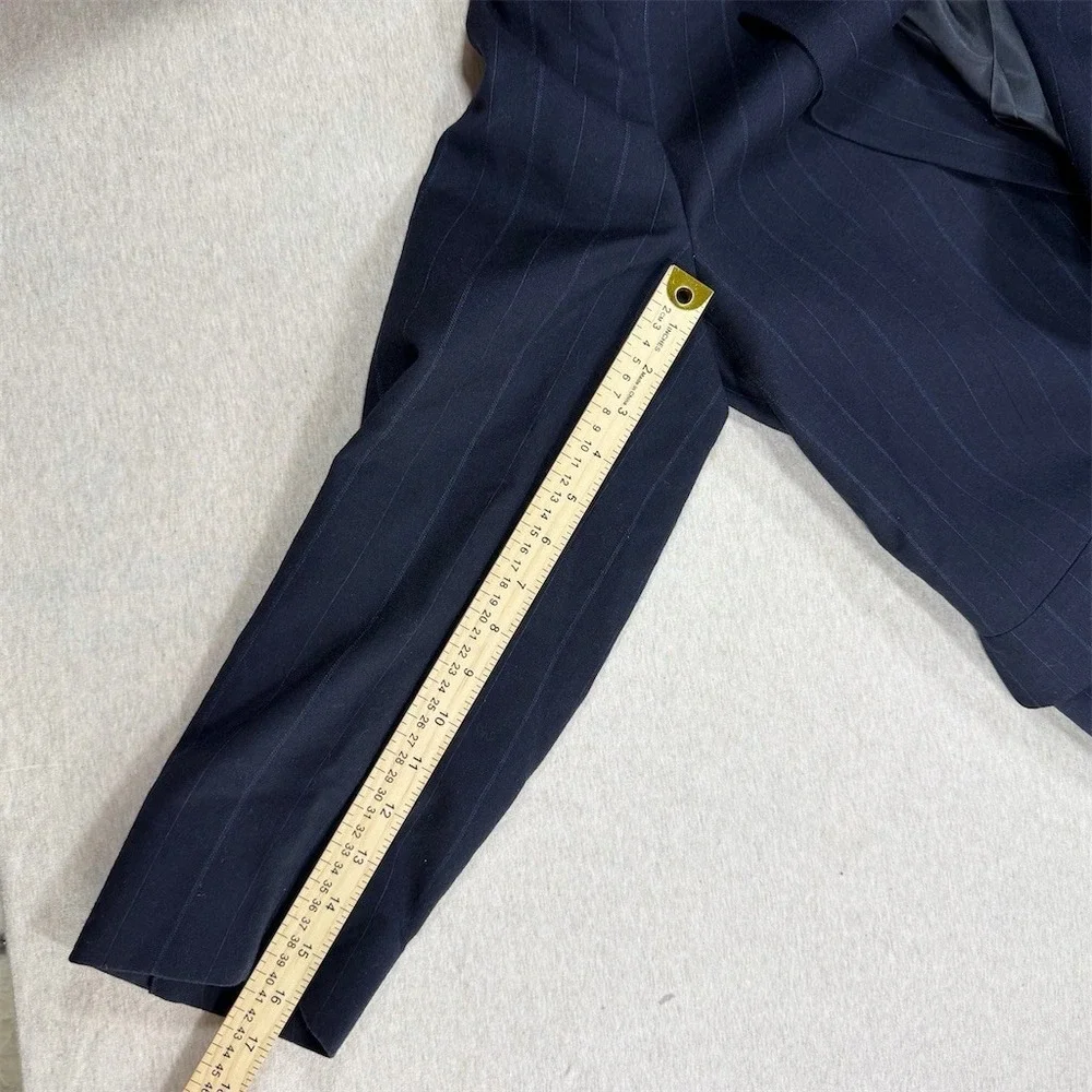 Palm Beach Blazer Mens 42REG 36W Blue Pinstripe 2-Button Notch Lapel Fully Lined
